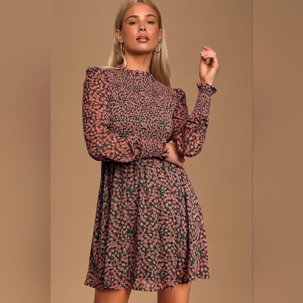 Floral Long Sleeve Dress - Picture 14 of 14